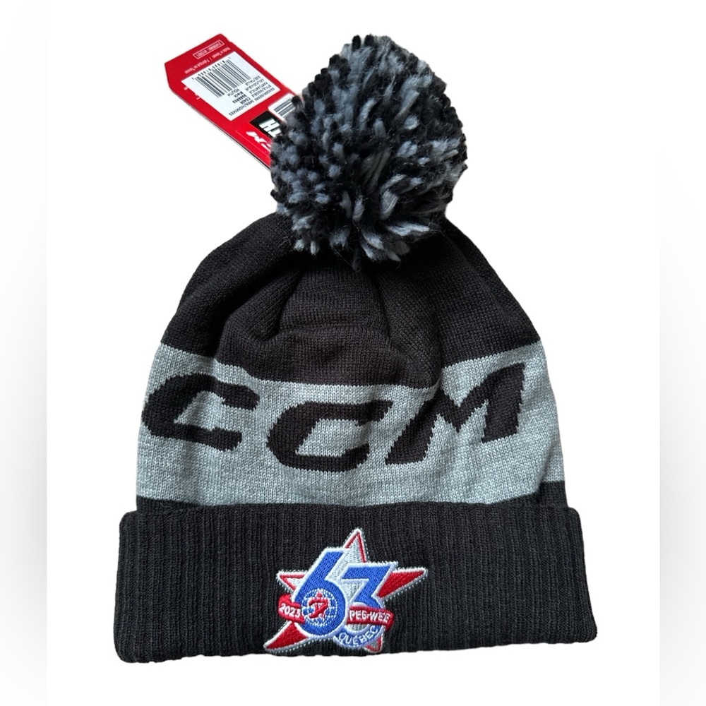 NWT - CCM hockey 2023 Quebec Pee-Wee tournament winter cap hat beanie
